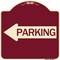 Signmission Parking With Left Arrow Heavy-Gauge Aluminum Architectural Sign, 18" x 18", BU-1818-24372 A-DES-BU-1818-24372 - alternate 1